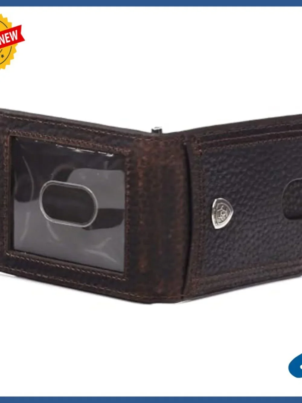 Genuine Leather Bifold Wallet with Money Clip, Slim Design